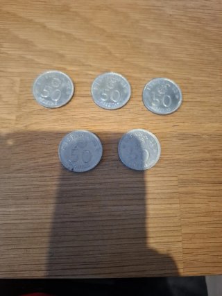 Lote 5 Monedas 50 Pesetas