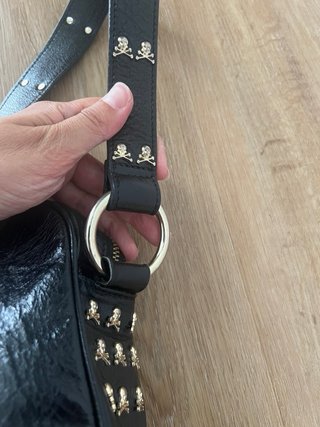Bolso Scalpers Piel Negro Tachuelas