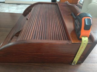 Escritorio de sobremesa persiana madera