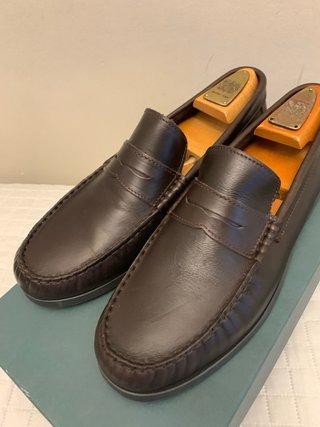 Mocasines piel marrón hechos en España