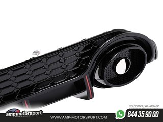 DIFUSOR TRASERO PARA AUDI A3 8Y SEDAN S-LINE 2020- NEGRO BRILLO + LUZ FRENO