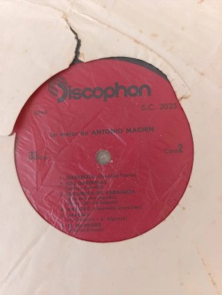 Lote de trece discos de vinilo antiguos