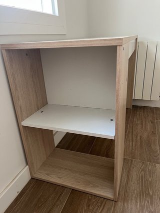 Escritorio madera con cajón y 2 estanterías