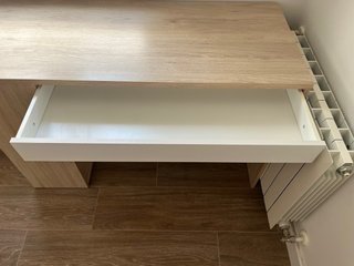 Escritorio madera con cajón y 2 estanterías