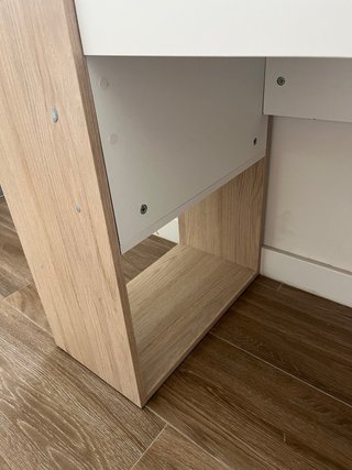 Escritorio madera con cajón y 2 estanterías