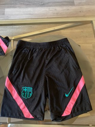 Conjunto Corto Barça Nike Negro y Rosa
