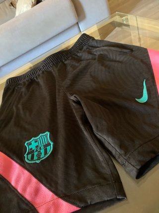 Conjunto Corto Barça Nike Negro y Rosa