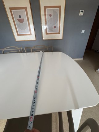 Mesa comedor blanca 150x90