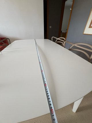 Mesa comedor blanca 150x90