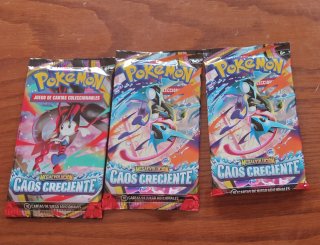 3 Sobres Pokémon TCG Caos Creciente Castellano