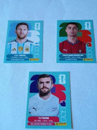 3 Cromos MUNDIAL 2026: Cristiano, Messi y Payne