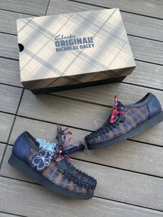 Clarks Wallabee Nicolas Daley Azul Marrón
