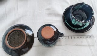 Juego de café espresso de cerámica esmaltada