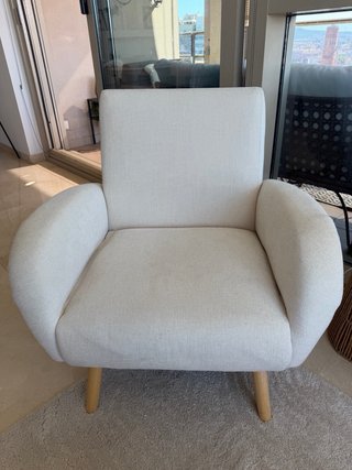 Sillón Butaca Beige y Gris