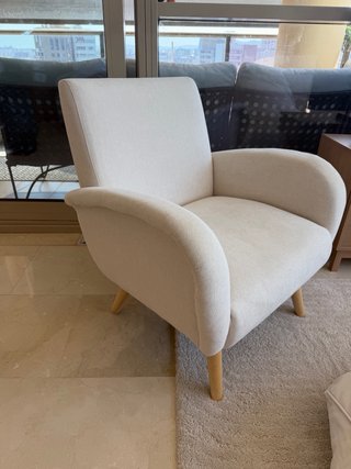 Sillón Butaca Beige y Gris
