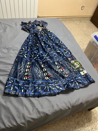 Vestido africano estampado multicolor