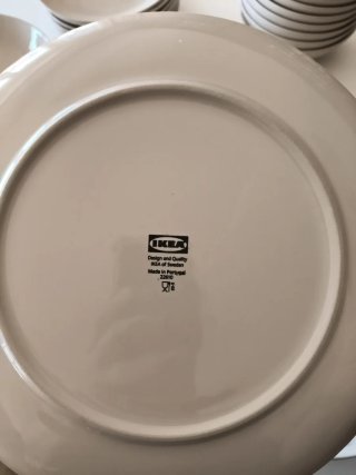 Vajilla FÄRGKLAR Beige 26 Piezas + 8 cuencos nuevo