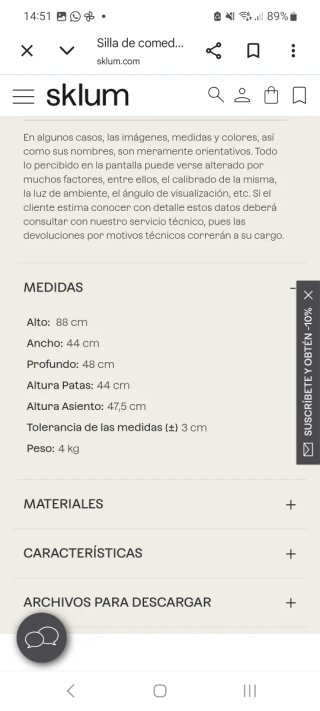 Sillas Sklum Tapizado Lino Gris