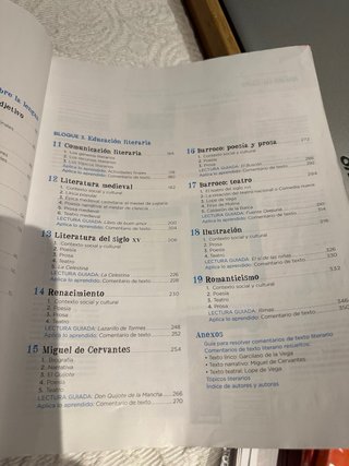 Lengua y Literatura, 1 Bachhillerato