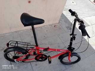 Bicicleta plegable roja