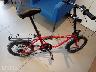 Bicicleta plegable roja