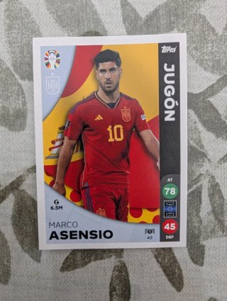Cromo Marco Asensio España Topps