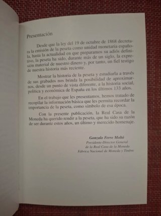 Libro Historia de la Peseta