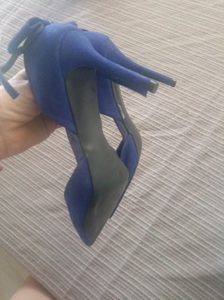 Zapatos de tacón azul