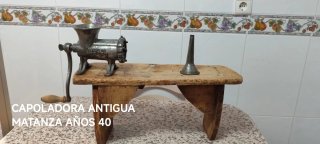 Vendo picadora de carne antigua Marca Bolinder 12