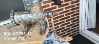 Vendo picadora de carne antigua Marca Bolinder 12