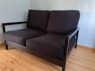 Sofá 2 plazas Ikea Lillberg negro