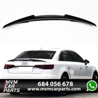 Aleron spoiler trasero para Audi A4 B9 Sedan Negro