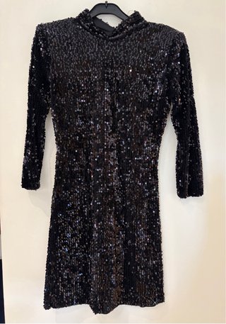 Vestido Zara lentejuelas negro