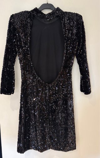 Vestido Zara lentejuelas negro