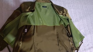 Chaqueta cruzada fiesta verde ocre