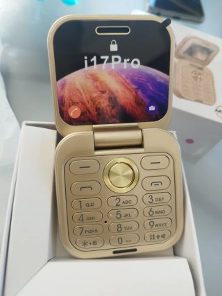 Cellulare MTK Flip Beige/Oro