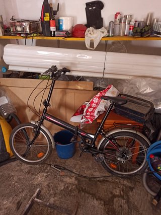 Bicicleta plegable negra