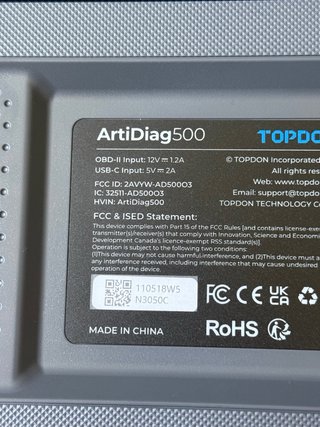TOPDON ArtiDiag 500 - Máquina Diagnóstico - NUEVA