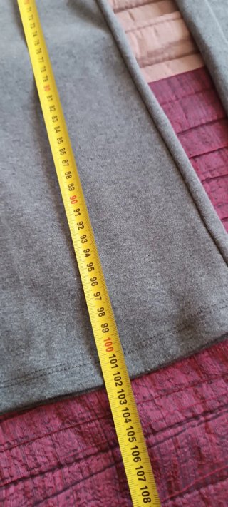 Pantalón campana gris claro
