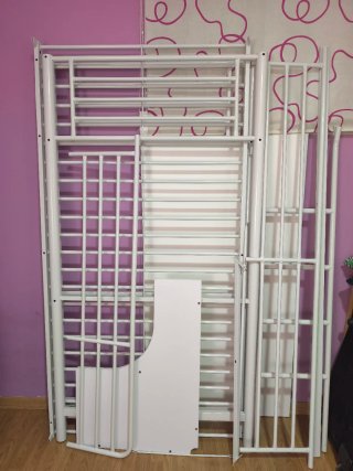 Cama Litera alta metálica con escritorio