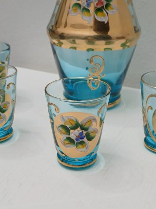 Set Murano Vintage Bicchieri e Bottiglia
