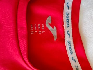 3 Camisetas Joma Azul, roja y amarilla