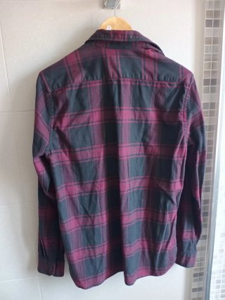Camisa Levi's Talla M Cuadros Morado/Gris