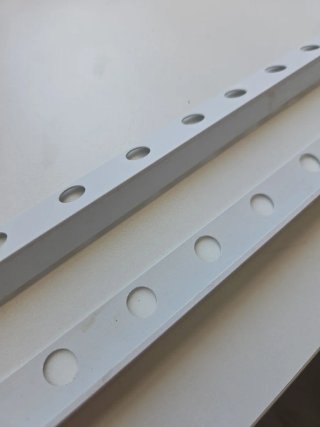 Perfil aluminio blanco nuevo 12 x 2600 mm Aluminio