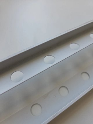 Perfil aluminio blanco nuevo 12 x 2600 mm Aluminio