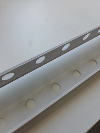 Perfil aluminio blanco nuevo 12 x 2600 mm Aluminio