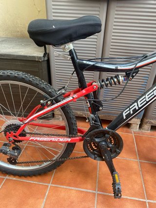 Bicicleta Montaña Juvenil Freerider Negra/Roja