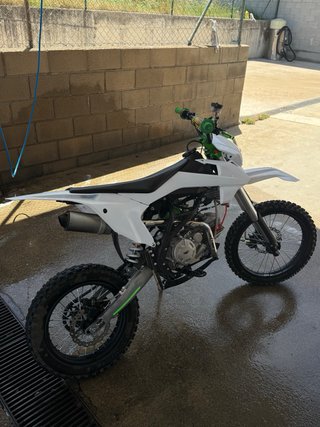 Moto Pit Bike 155Z Blanca y Verde oferta