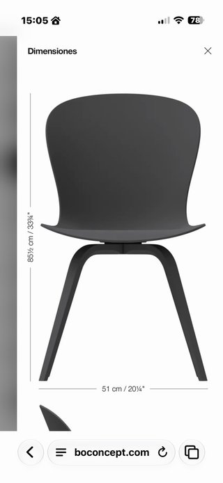 Set conjunto de 2 Sillas Boconcept Hauge nuevas