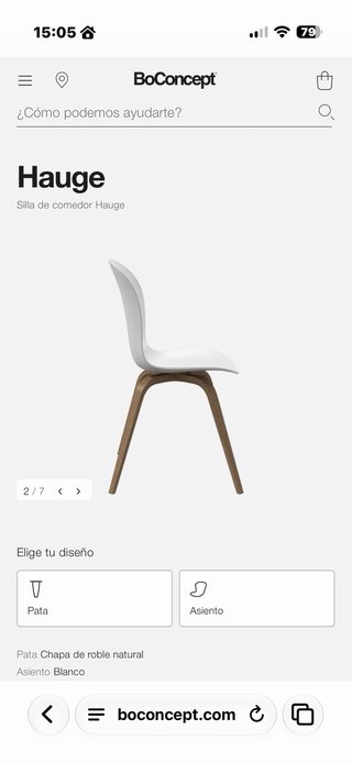 Set conjunto de 2 Sillas Boconcept Hauge nuevas